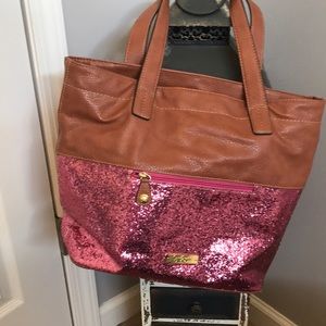 Pink sparkly purse